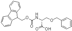 N-[芴甲氧羰基]-O-(苄基)-D-丝氨酸分子结构 (CAS 122889-11-6)