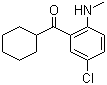 2-甲氨基-5-氯苯基环己甲酮分子结构 (CAS 122908-18-3)