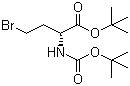 (R)-4-溴-2-[(叔丁氧羰基)氨基]丁酸叔丁酯分子结构 (CAS 123004-74-0)