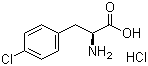 4-氯-L-苯丙氨酸盐酸盐分子结构 (CAS 123053-23-6)