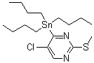 structure of CAS# 123061-47-2, 5-氯-2-(甲硫基)-4-(三丁基锡烷基)嘧啶