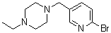 structure of CAS# 1231930-25-8, 1-[(6-Bromo-3-pyridinyl)methyl]-4-ethylpiperazine