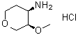(3R,4R)-3-甲氧基四氢-2H-吡喃-4-胺盐酸盐分子结构 (CAS 1232064-63-9)