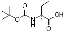 N-叔丁氧羰基-D-异缬氨酸分子结构 (CAS 123254-58-0)