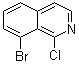 8-溴-1-氯异喹啉分子结构 (CAS 1233025-78-9)