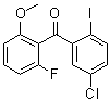 (5-氯-2-碘苯基)(2-氟-6-甲氧基苯基)甲酮分子结构 (CAS 1233025-91-6)