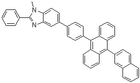 CAS 登录号：1233139-86-0, 1-甲基-5-[4-[10-(2-萘基)-9-蒽基]苯基]-2-苯基-1H-苯并咪唑