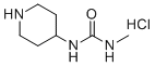3-甲基-1-(哌啶-4-基)脲盐酸盐分子结构 (CAS 1233951-96-6)