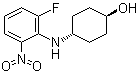 structure of CAS# 1233958-43-4, 反式-4-[(2-氟-6-硝基苯基)氨基]环己醇