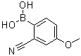 structure of CAS# 1233968-22-3, 2-氰基-4-甲氧基苯硼酸