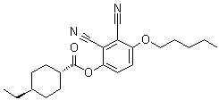 反式-4-乙基环己烷羧酸 2,3-二氰基-4-(戊氧基)苯基酯分子结构 (CAS 1234032-17-7)