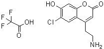 structure of CAS# 1234064-11-9, 4-(2-氨基乙基)-6-氯-7-羟基-2H-1-苯并吡喃-2-酮 2,2,2-三氟乙酸盐
