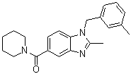 CAS # 1234208-67-3, [2-Methyl-1-[(3-methylphenyl)methyl]-1H-benzimidazol-5-yl]-1-piperidinylmethanone