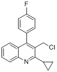 3-(氯甲基)-2-环丙基-4-(4-氟苯基)喹啉分子结构 (CAS 1234331-56-6)