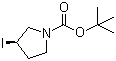 structure of CAS# 1234576-86-3, (3R)-3-碘-1-吡咯烷甲酸叔丁酯