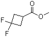 3,3-二氟环丁烷甲酸甲酯分子结构 (CAS 1234616-13-7)