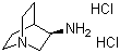 R-3-氨基奎宁环二盐酸盐分子结构 (CAS 123536-14-1)
