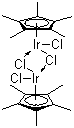 二氯(五甲基环戊二烯基)合铱(III)二聚体分子结构 (CAS 12354-84-6)