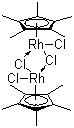 二氯(五甲基环戊二烯基)合铑(III)二聚体分子结构 (CAS 12354-85-7)