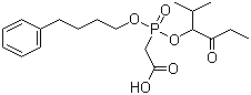 [(2-甲基-1-丙酰基丙氧基)(4-苯丁基)膦酰]乙酸分子结构 (CAS 123599-78-0)