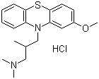 CAS 登录号：1236-99-3, 左美丙嗪盐酸盐, 10-(3-二甲基氨基-2-甲基丙基)-2-甲氧基吩噻嗪盐酸盐