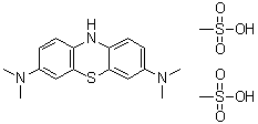 structure of CAS# 1236208-20-0, N3,N3,N7,N7-四甲基-10H-吩噻嗪-3,7-二胺二甲磺酸盐