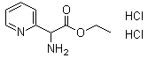 alpha-氨基-2-吡啶乙酸乙酯二盐酸盐分子结构 (CAS 1236254-79-7)
