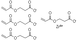 2-Propenoic acid 2-carboxyethyl ester zirconium(4+) salt molecular structure (CAS 123633-53-4)
