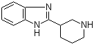 structure of CAS# 123771-23-3, 2-(3-Piperidinyl)-1H-benzimidazole