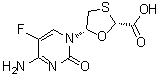 CAS 登录号：1238210-10-0, (2R,5S)-5-(4-氨基-5-氟-2-氧代-1(2H)-嘧啶基)-1,3-恶噻戊环-2-羧酸