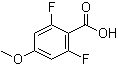 structure of CAS# 123843-65-2, 2,6-Difluoro-4-methoxybenzoic acid