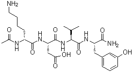 N2-乙酰基-D-赖氨酰-L-alpha-天冬氨酰-L-缬氨酰-3-羟基苯丙氨酰胺分子结构 (CAS 1239011-60-9)