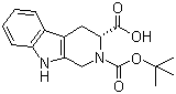 N-叔丁氧羰基-D-1,2,3,4-四氢-beta-咔啉-3-甲酸分子结构 (CAS 123910-26-9)