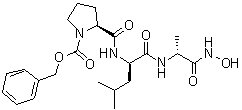 1-[(苯基甲氧基)羰基]-L-脯氨酰-D-亮氨酰-N-羟基-D-丙氨酰胺分子结构 (CAS 123984-15-6)