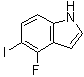 structure of CAS# 1240113-40-9, 4-氟-5-碘-1H-吲哚