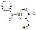 (2S,3R)-2-[(苯甲酰基氨基)甲基]-3-羟基丁酸甲酯分子结构 (CAS 124044-13-9)