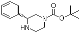 (R)-3-苯基哌嗪-1-羧酸叔丁酯分子结构 (CAS 1240584-34-2)