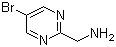5-溴-2-嘧啶甲胺分子结构 (CAS 1240783-02-1)