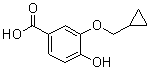 3-(环丙基甲氧基)-4-羟基苯甲酸分子结构 (CAS 1243391-44-7)