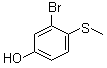 3-溴-4-(甲硫基)苯酚分子结构 (CAS 1243458-10-7)