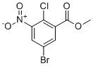 甲基5-溴-2-氯-3-硝基苯甲酸酯分子结构 (CAS 124371-59-1)
