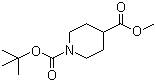 N-Boc-4-哌啶甲酸甲酯分子结构 (CAS 124443-68-1)