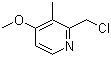 structure of CAS# 124473-12-7, 2-(Chloromethyl)-4-methoxy-3-methylpyridine