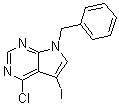 4-氯-5-碘-7-苄基-7H-吡咯并[2,3-d]嘧啶分子结构 (CAS 1244855-59-1)
