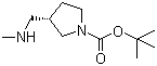 structure of CAS# 1245642-79-8, (3S)-3-[(Methylamino)methyl]-1-pyrrolidinecarboxylic acid tert-butyl ester
