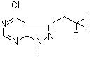 CAS 登录号：1245643-17-7, 4-氯-1-甲基-3-(2,2,2-三氟乙基)-1H-吡唑并[3,4-d]嘧啶