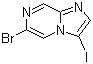 6-溴-3-碘咪唑并[1,2-a]吡嗪分子结构 (CAS 1245644-42-1)