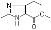 structure of CAS# 1245644-44-3, 4-乙基-2-甲基-1H-咪唑-5-羧酸甲酯