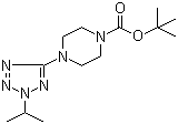 structure of CAS# 1245645-41-3, tert-Butyl 4-(2-isopropyl-2H-1,2,3,4-tetrazol-5-yl)piperazine-1-carboxylate
