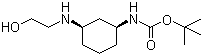 (1S,3R)-3-(2-羟乙基氨基)环己基氨基甲酸叔丁酯分子结构 (CAS 1245647-72-6)
